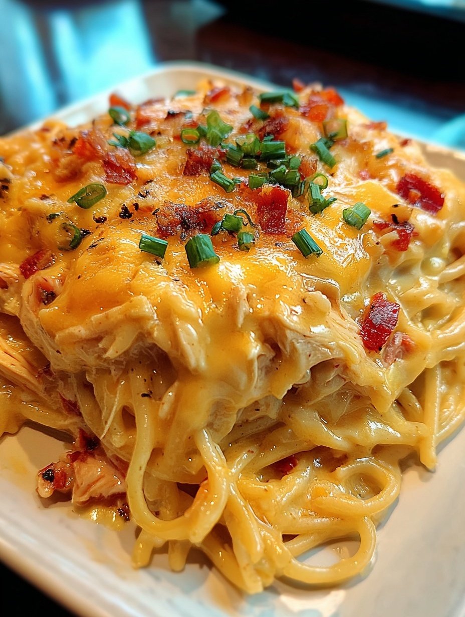 Spicy Southern Cheesy Chicken Spaghetti Casserole Recipe