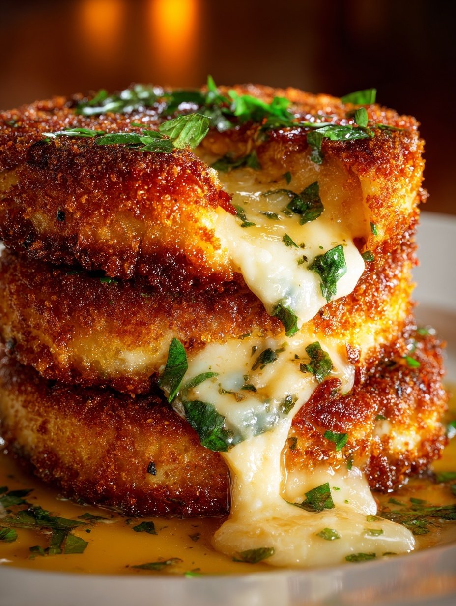 Cheesy Stuffed Potato Cakes Recipe