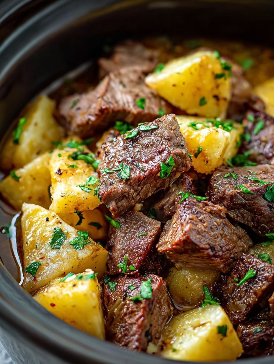 Slow Cooker Steak and Potatoes Recipe